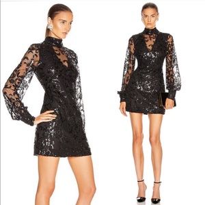 Alexis Franciska Dress Beaded Black Size XS